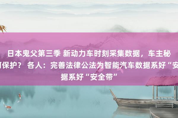 日本鬼父第三季 新动力车时刻采集数据，车主秘籍如何保护？ 各